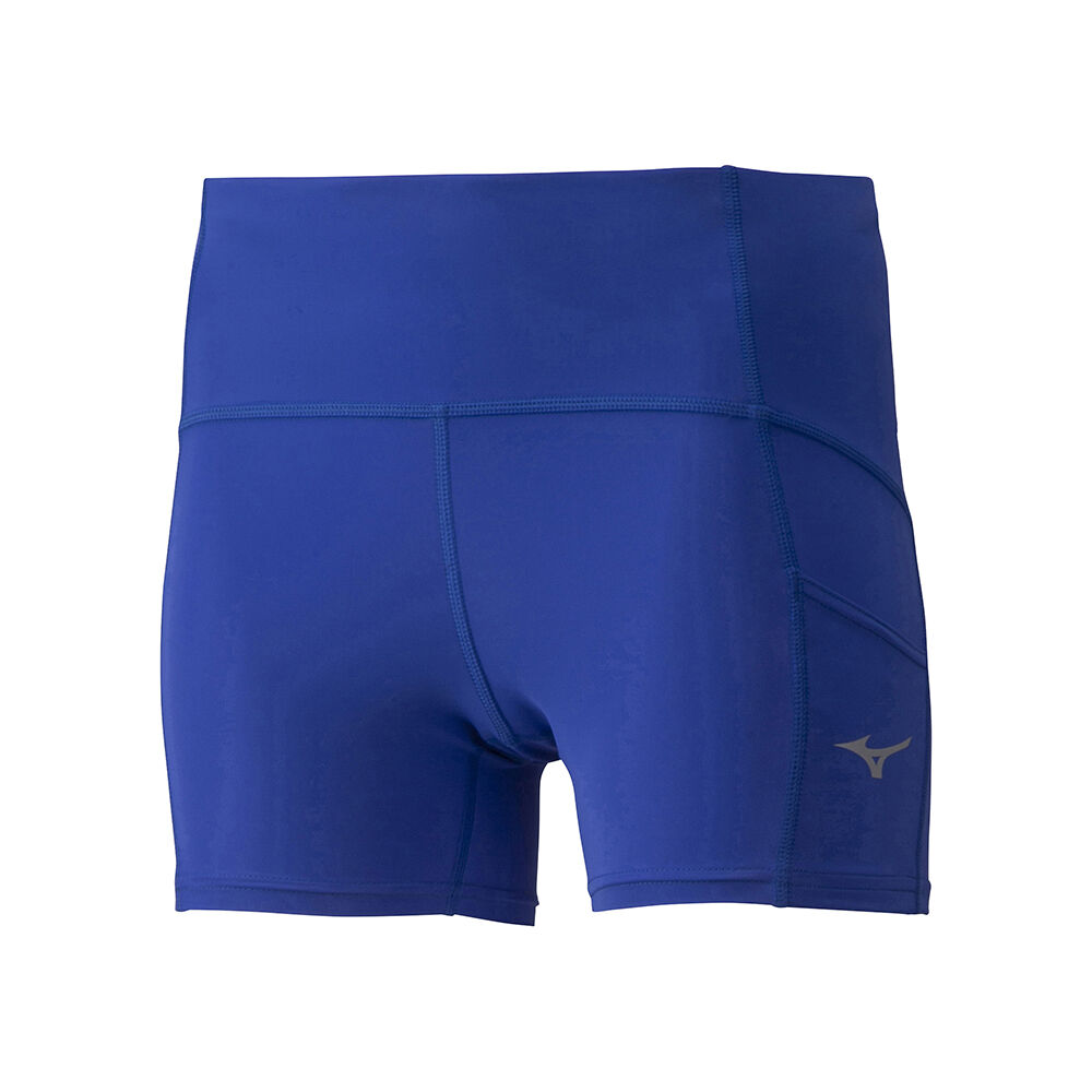 Leggings Mizuno Running Core Short - Mulher - Azuis - UCLFB1239